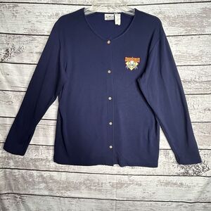 Sea Palms‎ By Hartwell Cooperstown Dreams Park Cardigan women's Medium Blue